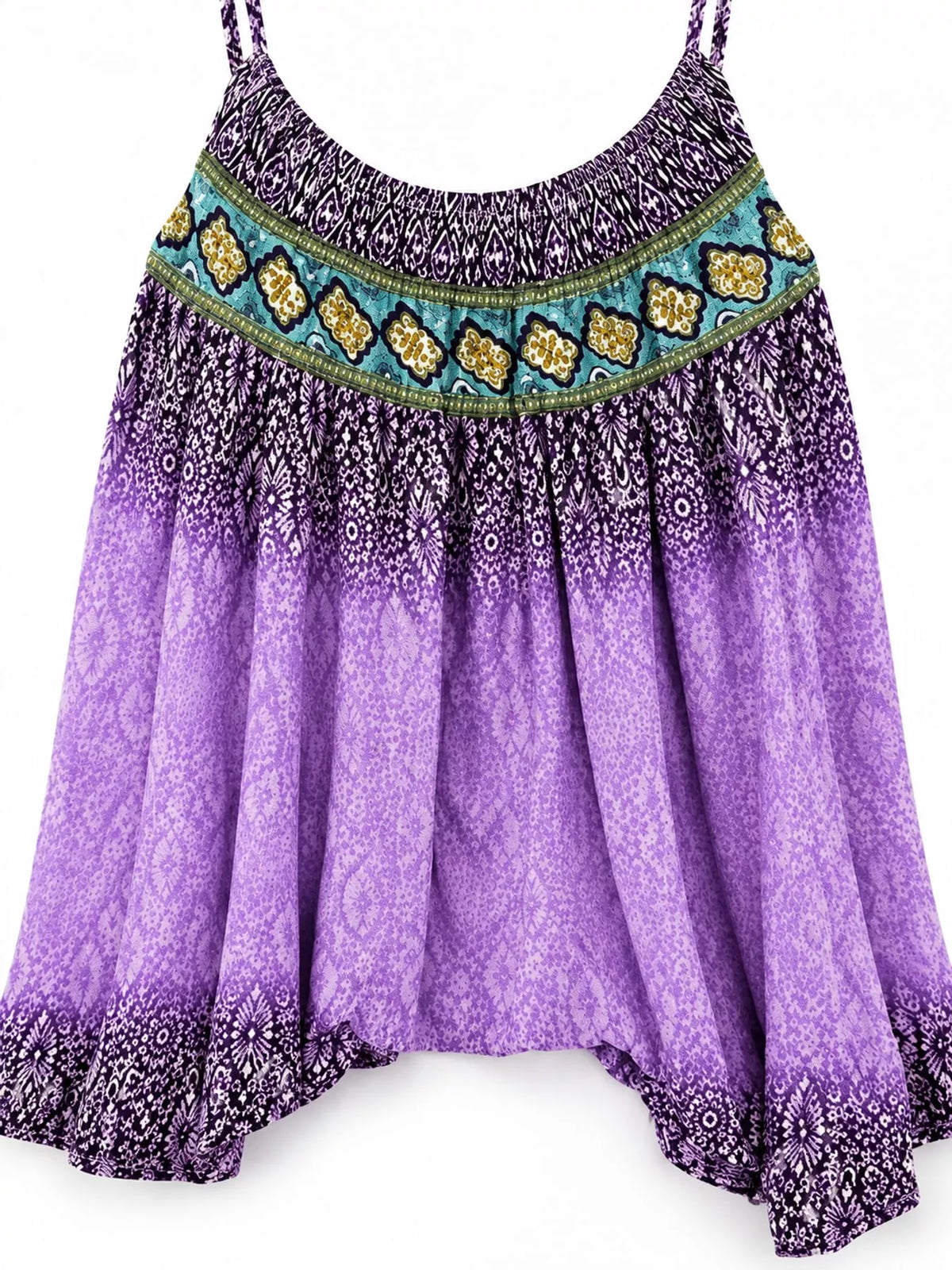 Full Size Printed Scoop Neck Cami Plus Size