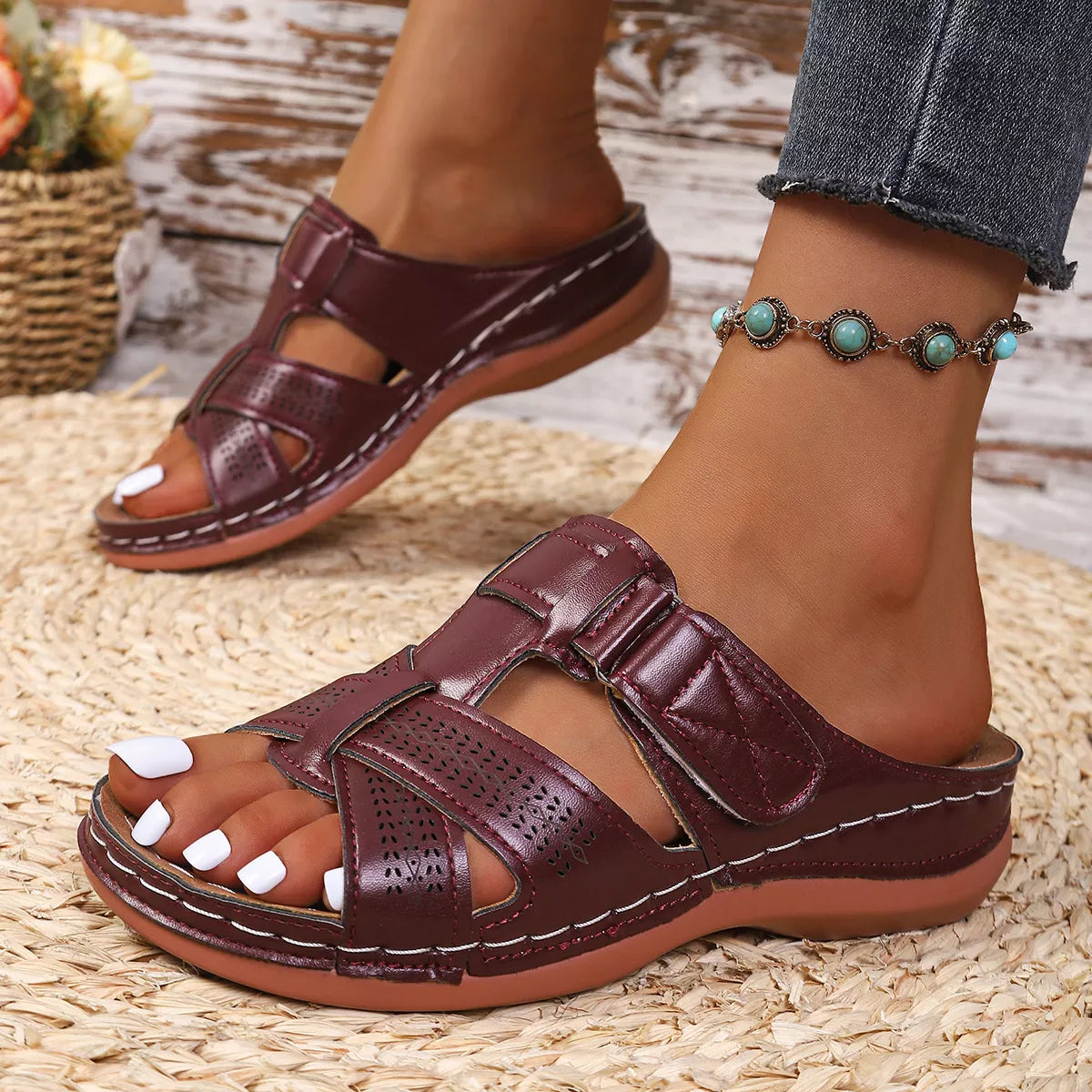 Open Toe Flats Sandals