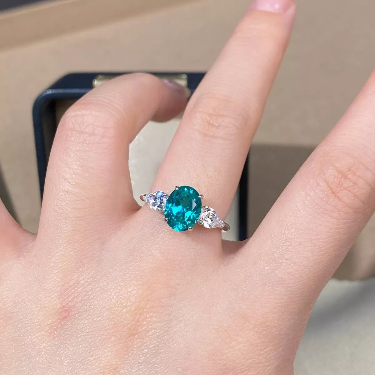 Topaz 925 Sterling Silver Oval Ring