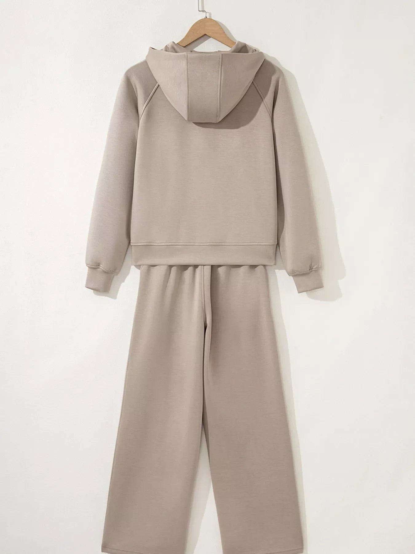 Half Zip Long Sleeve Hoodie and Pants 2pcs Outfit