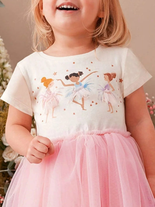 Children's Ballerina Graphic Tulle Dress