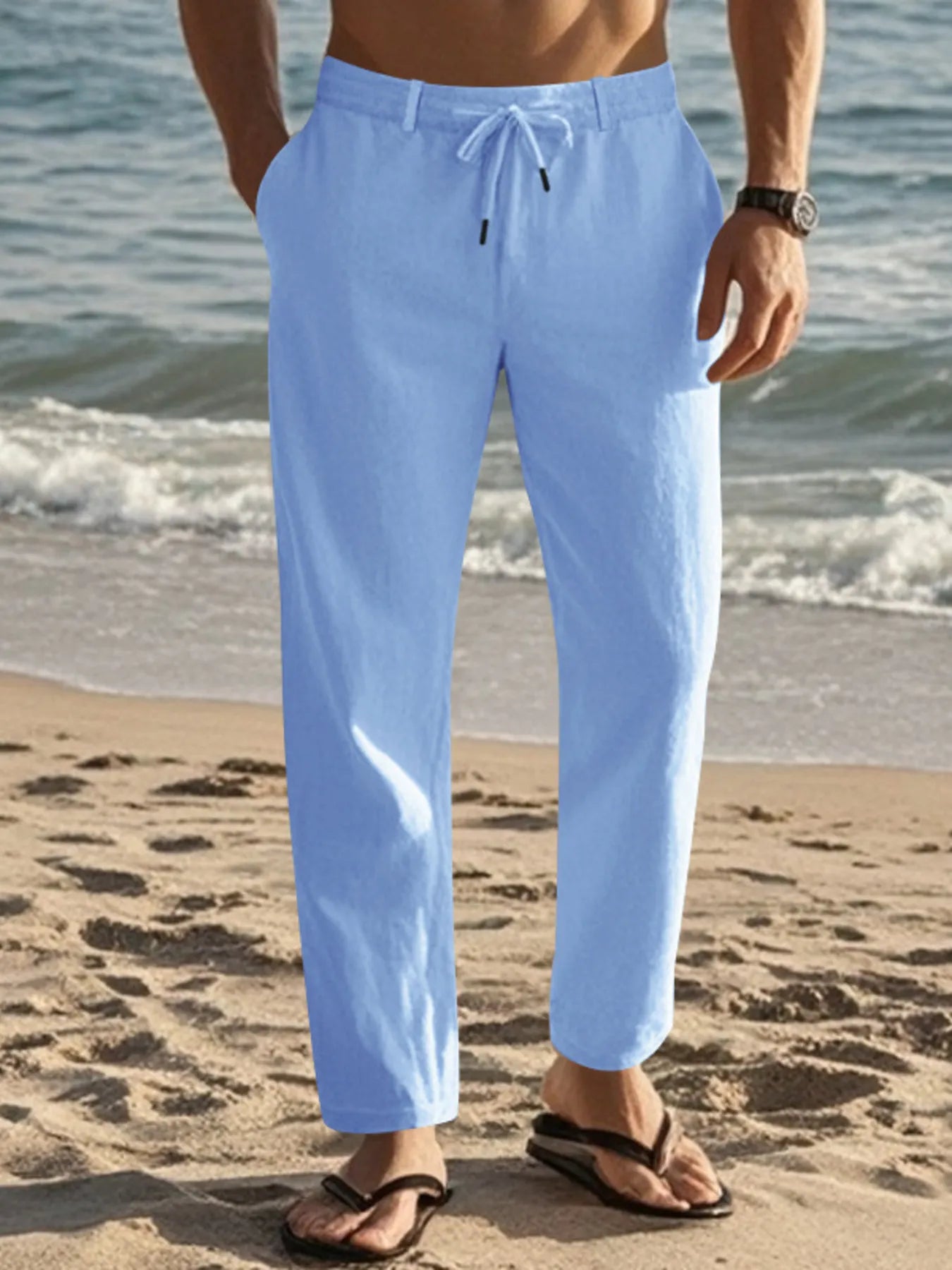 Men's Full Size Casual Drawstring Pants Plus Size