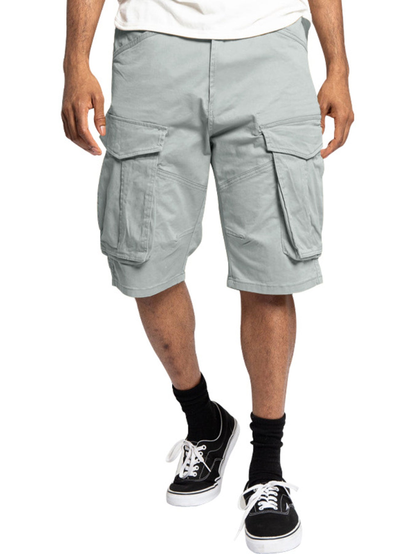 Men's Full Size Cargo Shorts with Multiple Pockets Plus Size