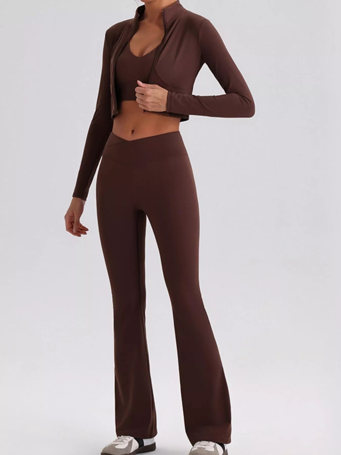 Seamless Criss-Cross V-Neck Tank and Leggings Active Set