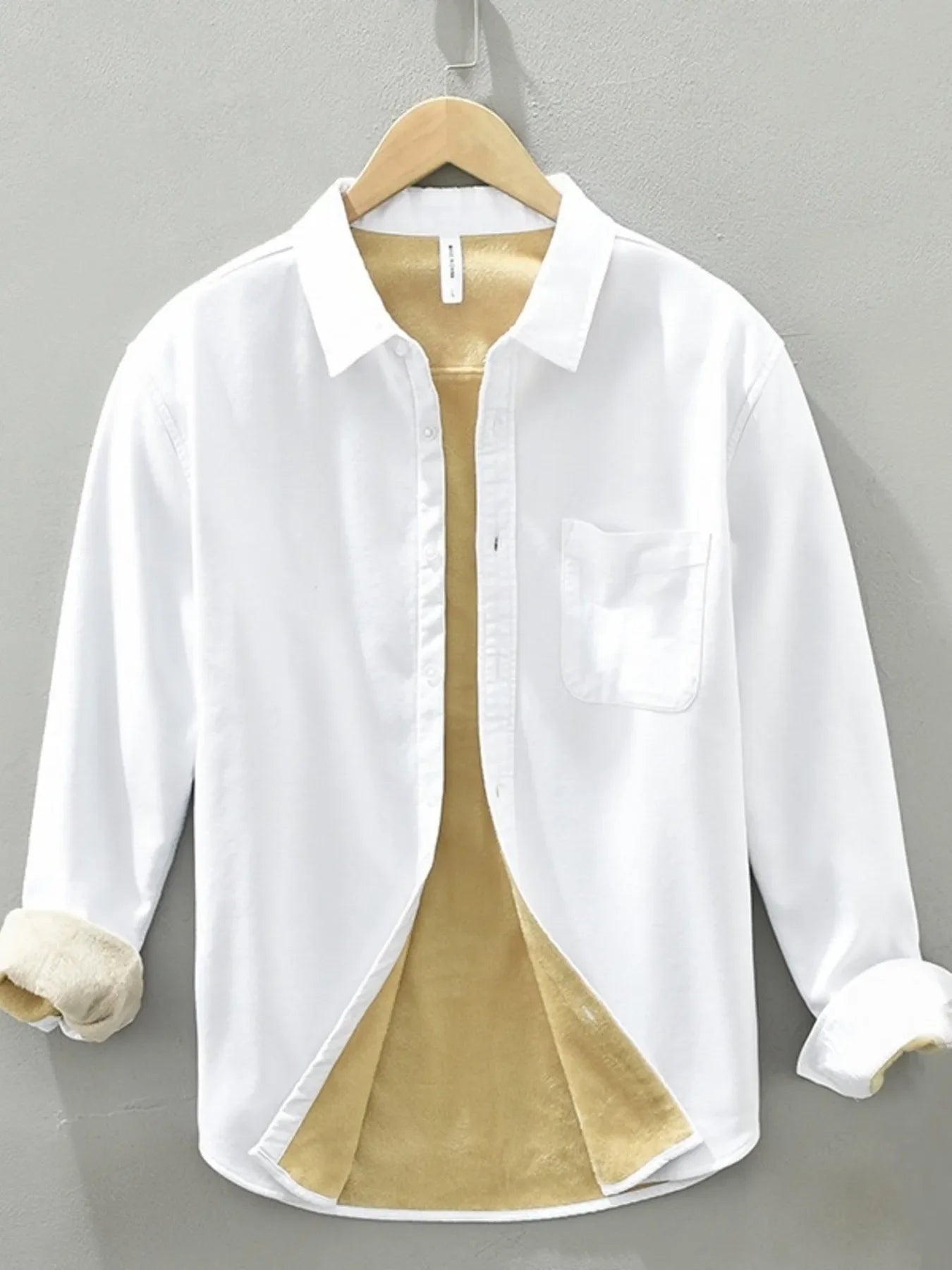 Men's Plus Size Button Up Long Sleeve Shirt