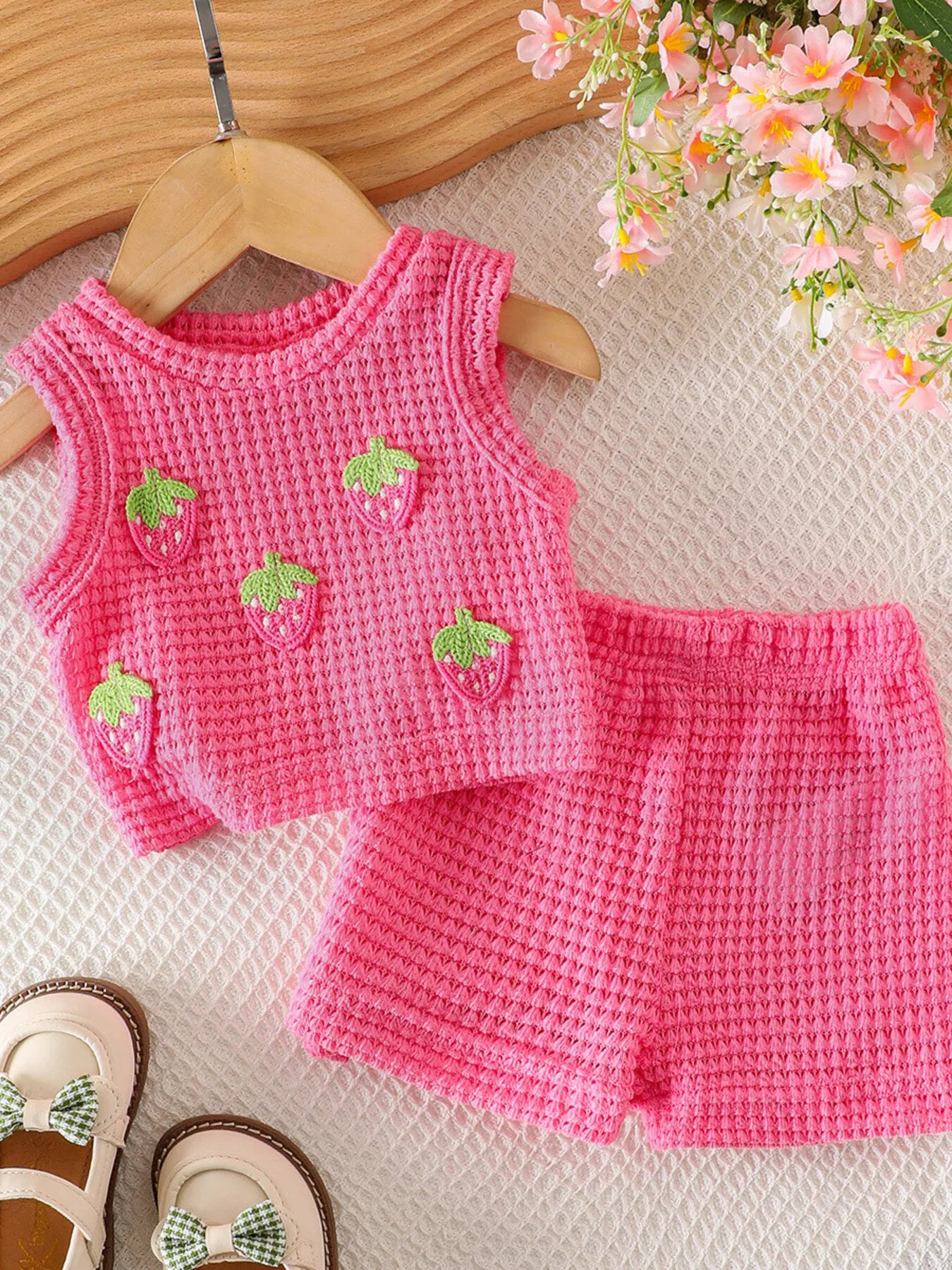 Children's Strawberry Tank and Shorts Set