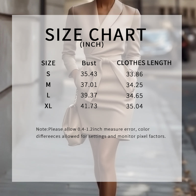 Women's V-Neck Short Dress With Pockets - Long Sleeve Belted Casual Fall Dress (See size chart where applicable)