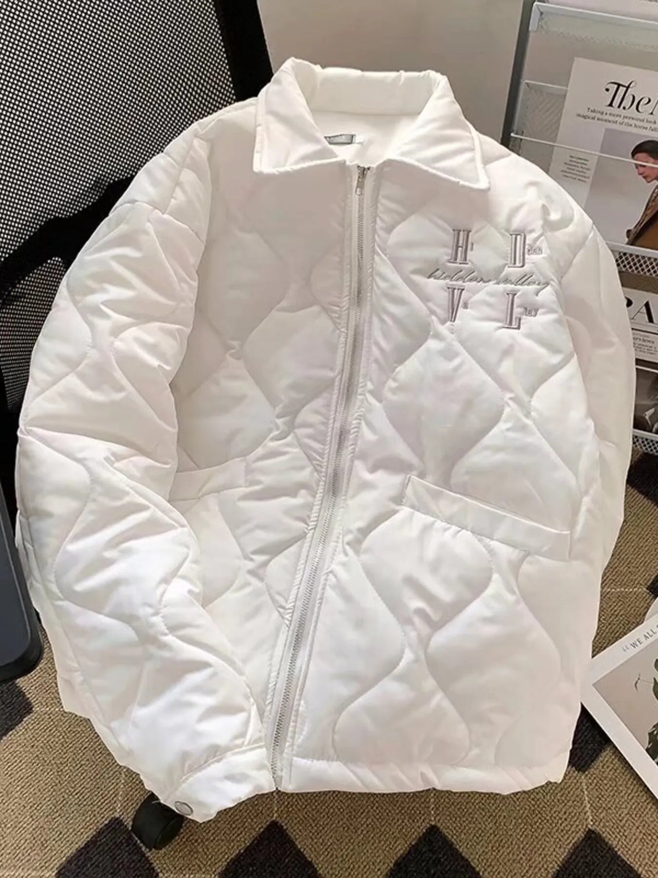 Men's Plus Size Quilted Zip-Up Outerwear