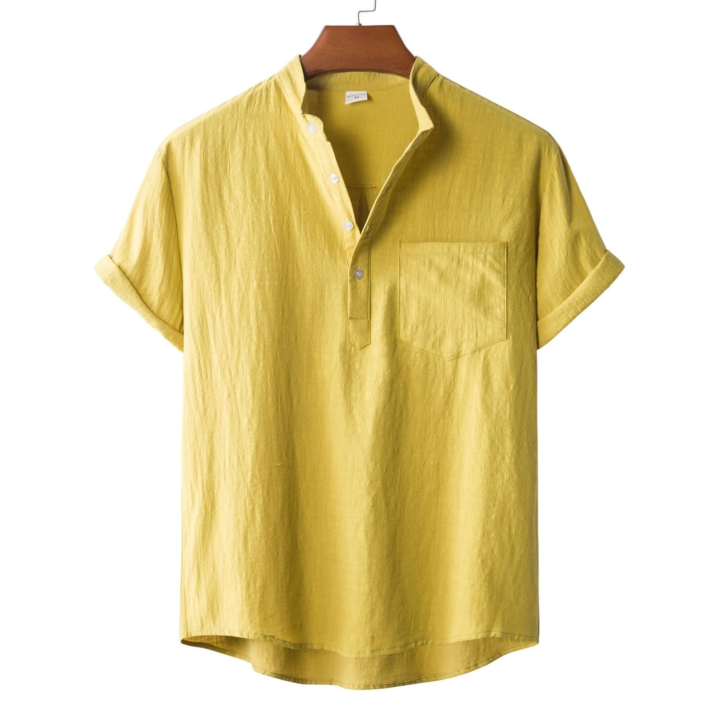Men's Plus Size Textured Short Sleeve Blouse