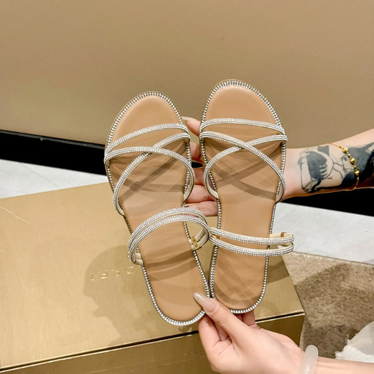 Open Toe Flats Sandals
