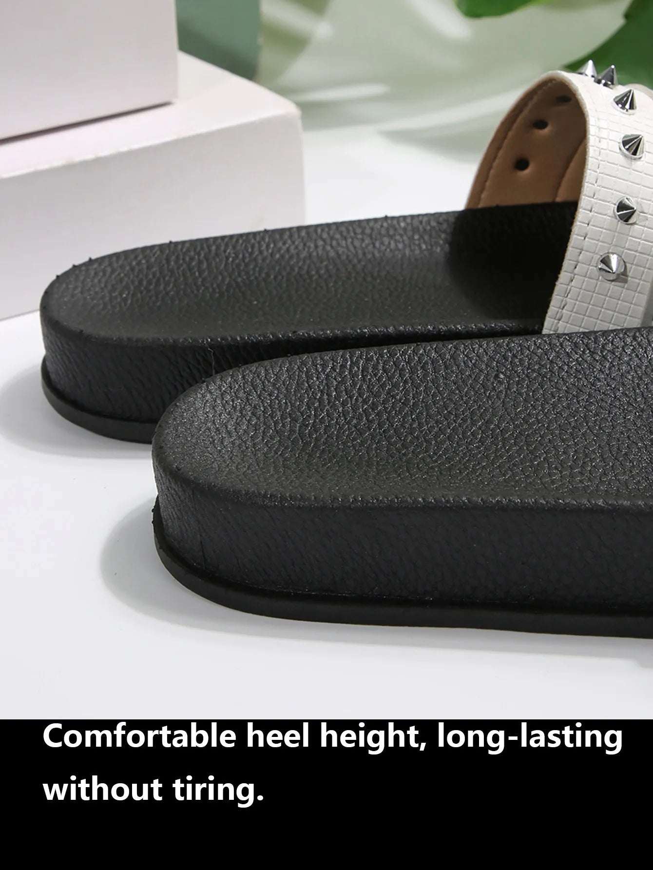 Studded Open Toe Platform Sandals