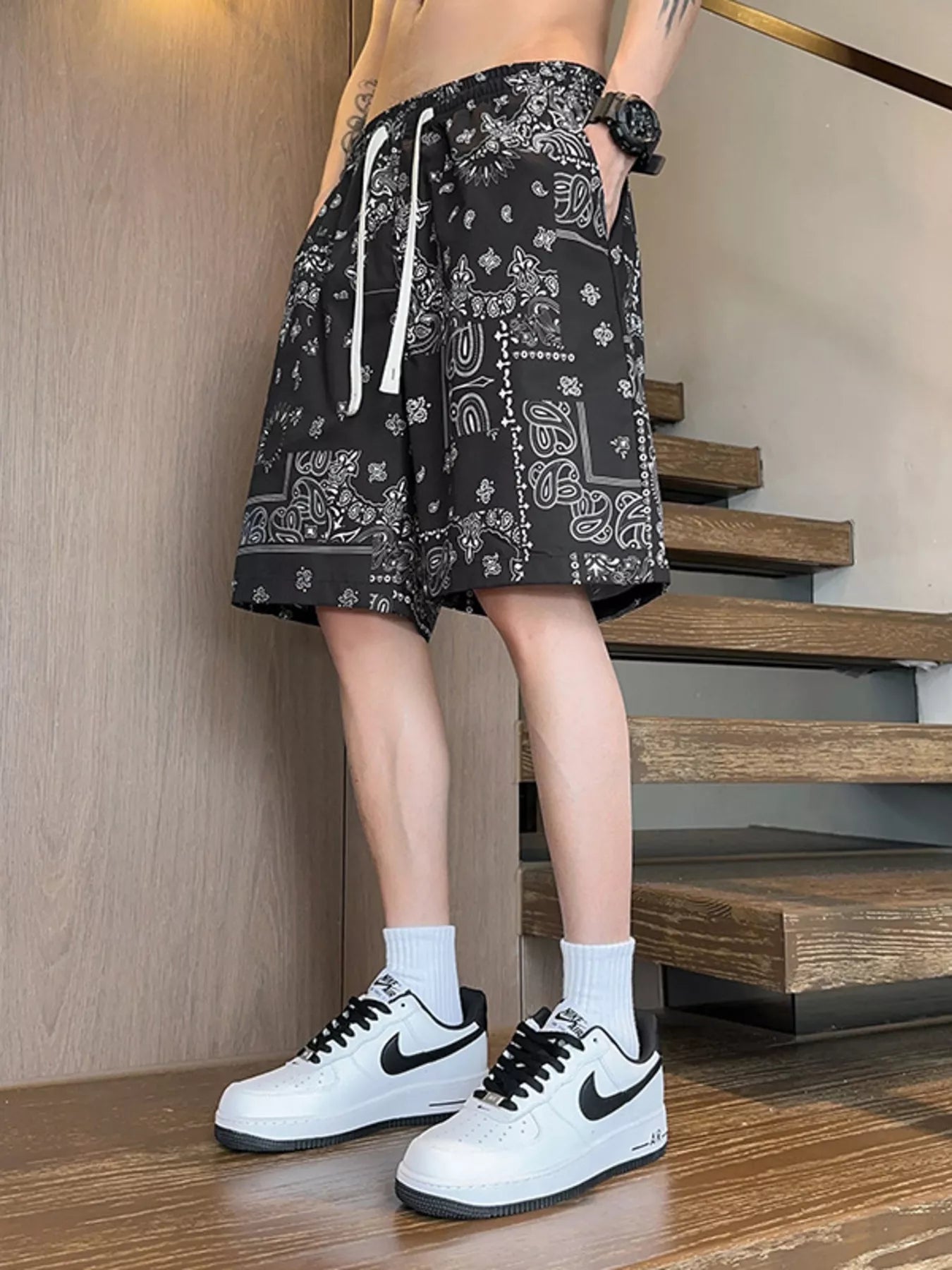 Men's Plus Size Drawstring Loose Fit Shorts