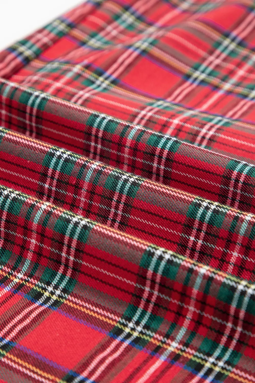 Plaid Wide-Leg Pants