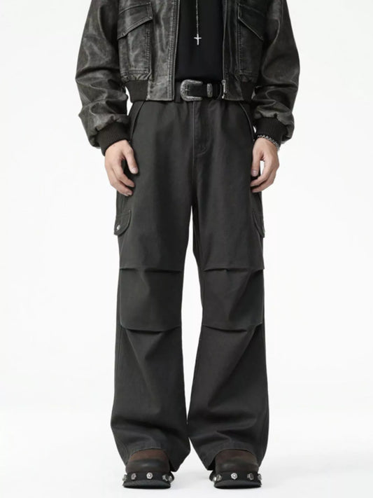 Men's Drawstring Wide Leg Pants