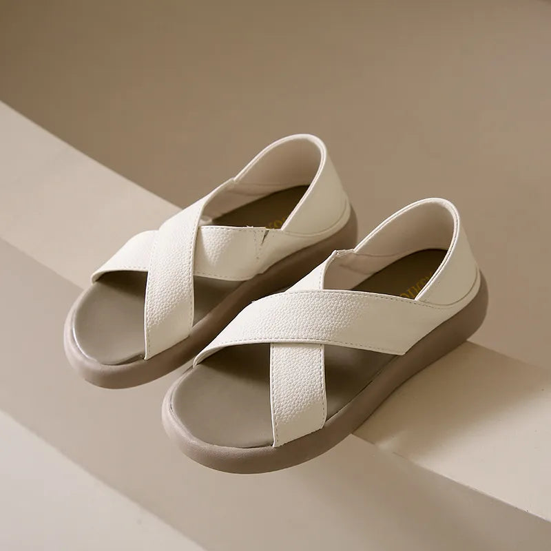 Crossover Platform Comfort Sandals