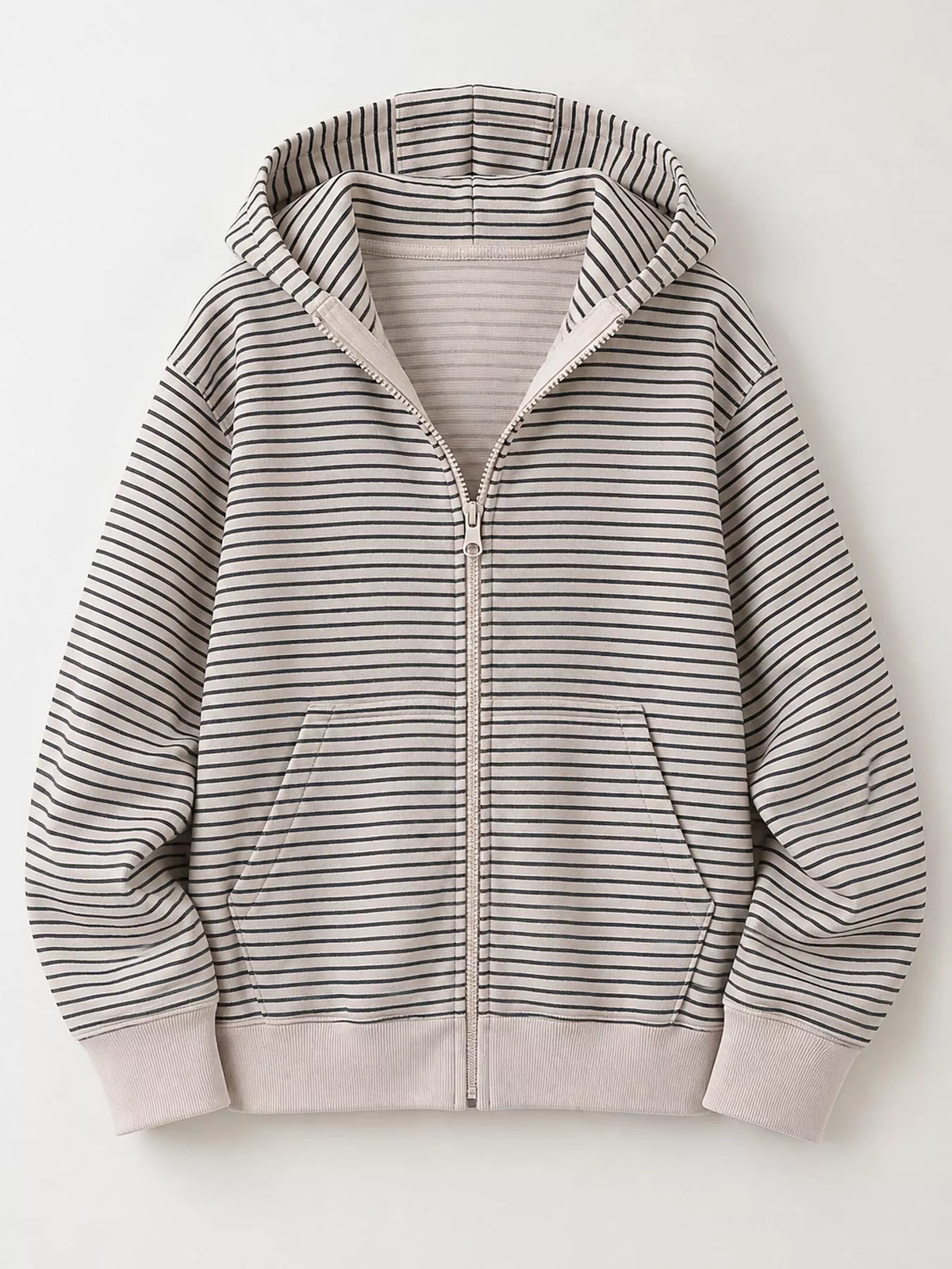 Striped Zip-Up Hoodie