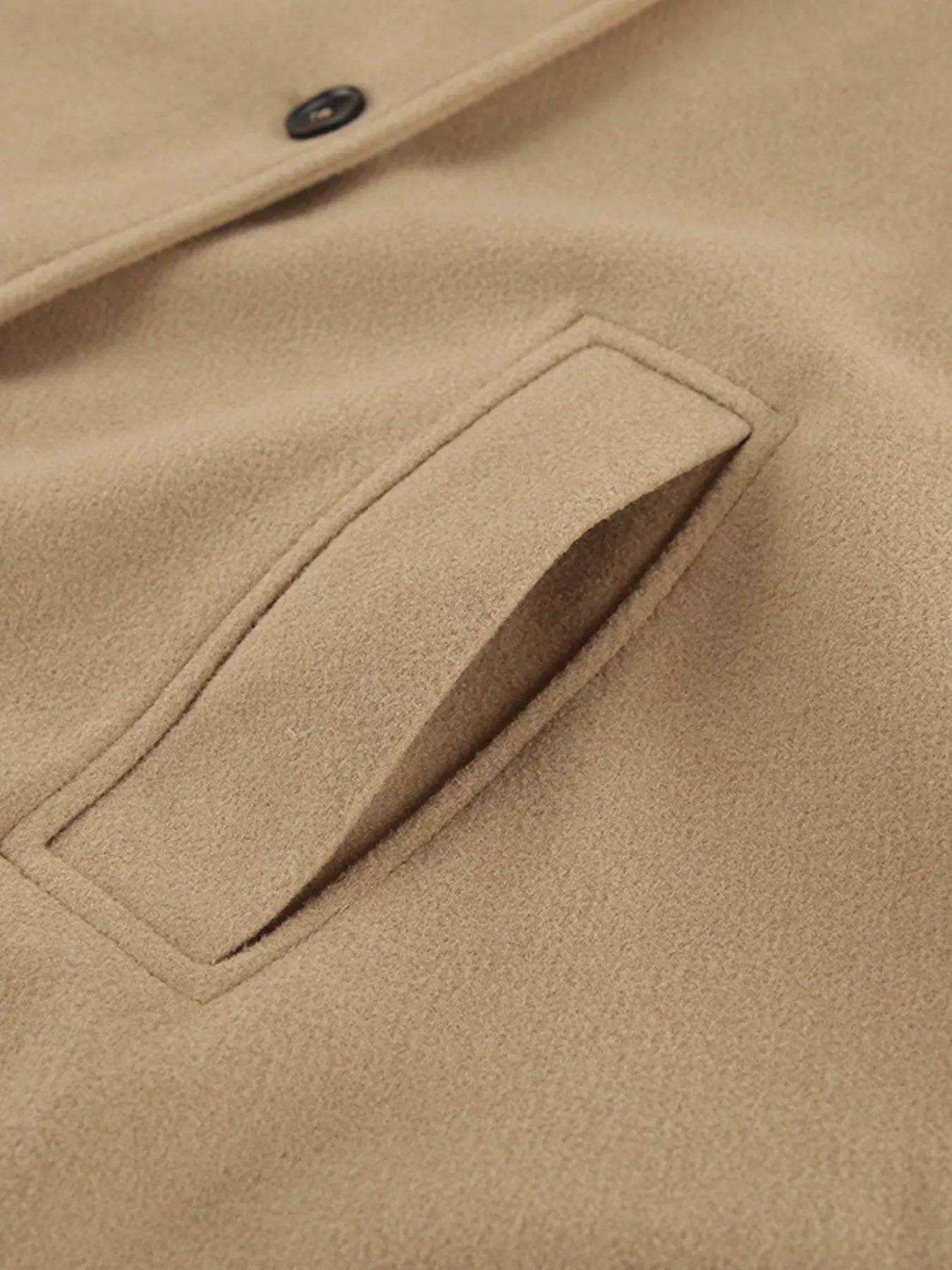 Oversized Lapel Collar Button-Down Coat