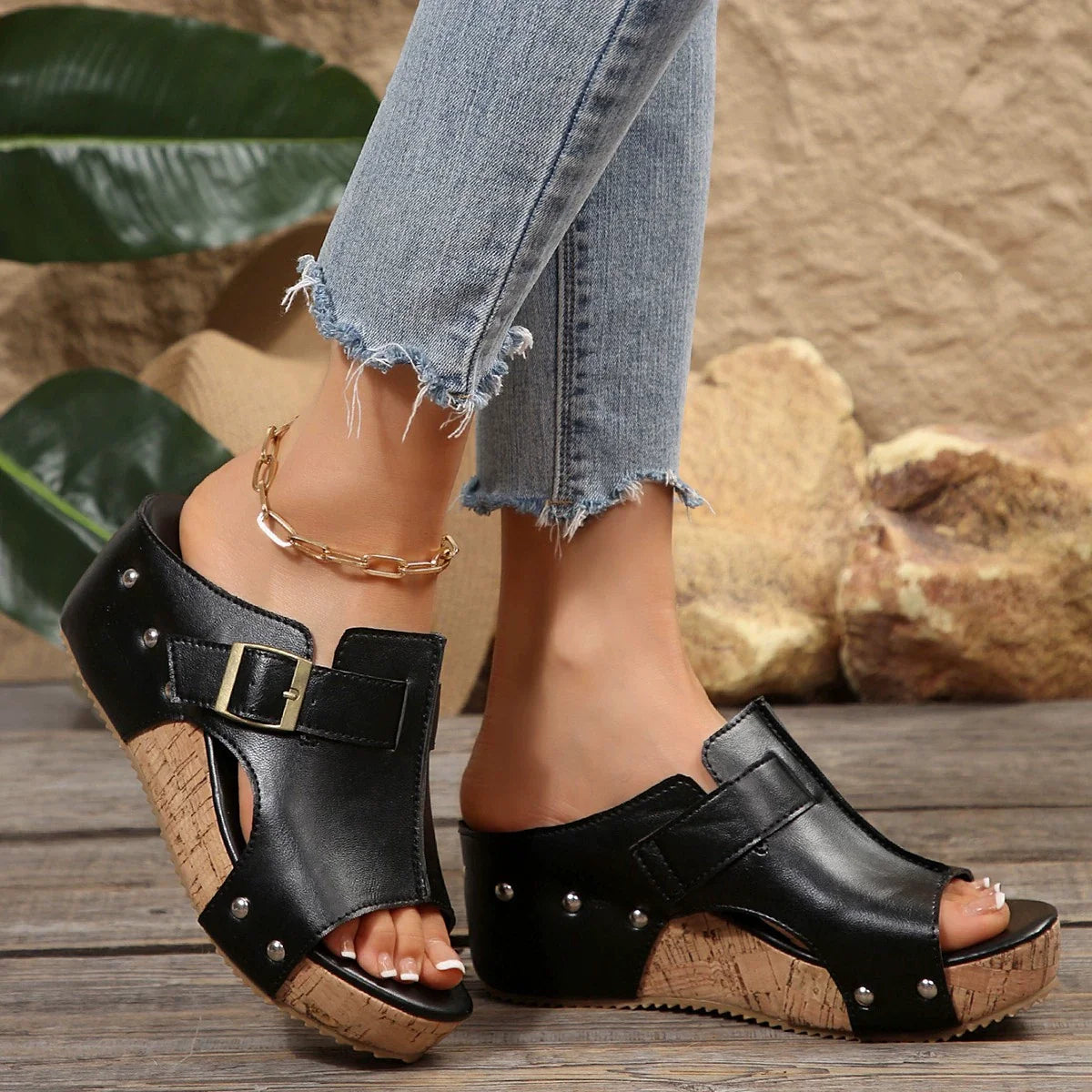 Open Toe Wedge Sandals