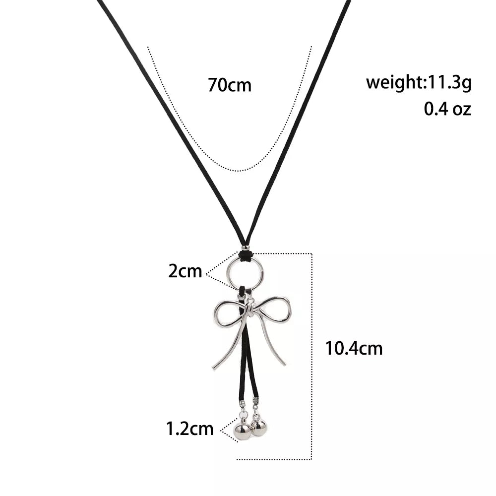 Elegant Bow Pendant Necklace