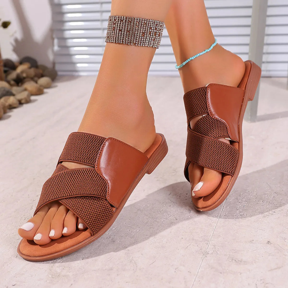 Crossover Strap Comfortable Sandals