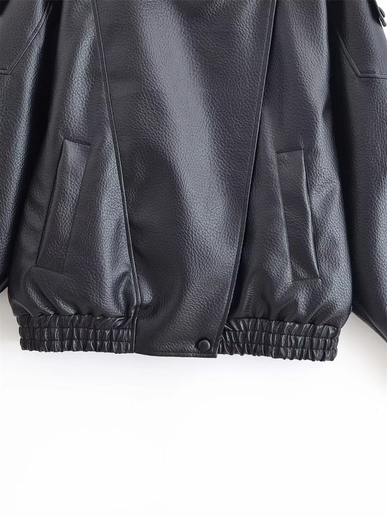 Asymmetrical Faux Leather Moto Jacket