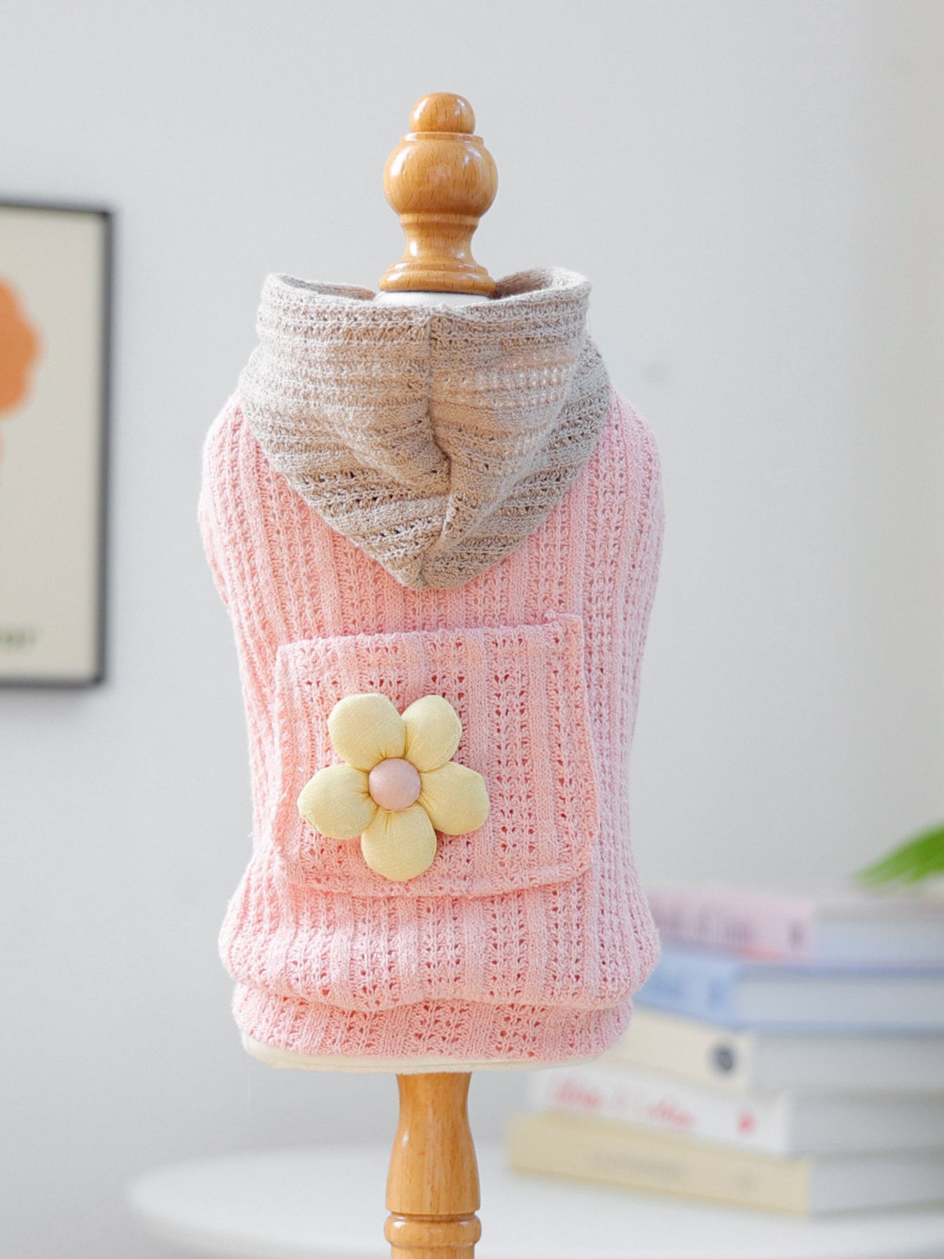 Flower Knitted Pet Hoodie