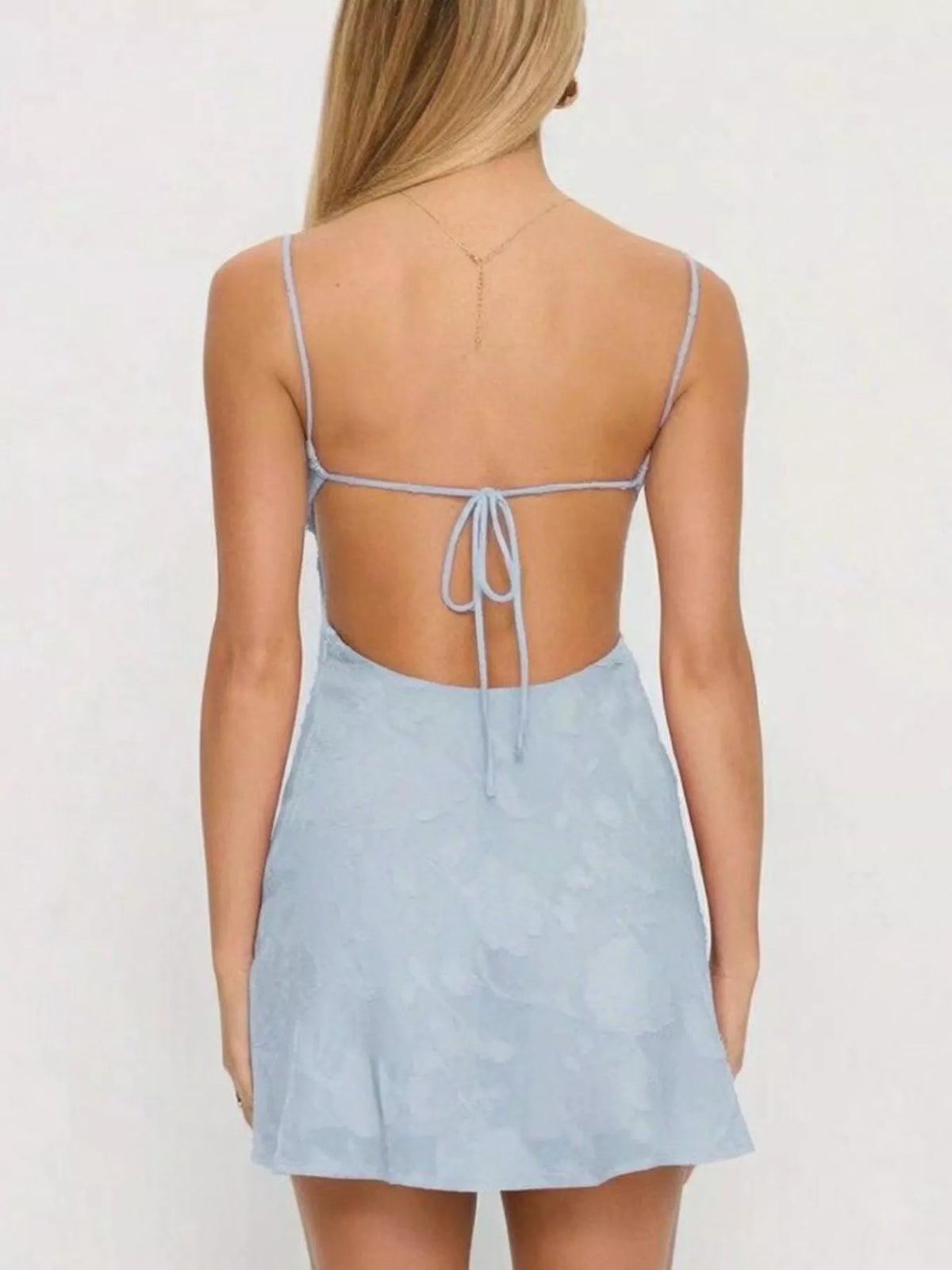 Backless Spaghetti Strap Mini Dress