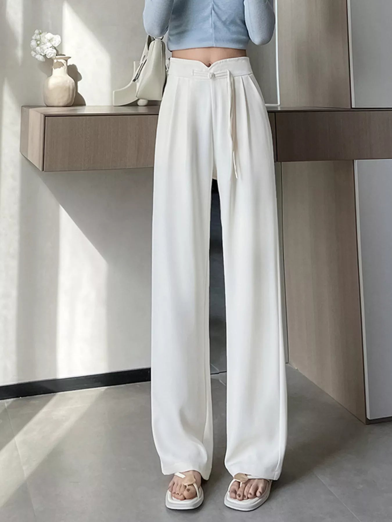 High-Waisted Wide-Leg Pants