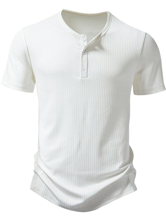Men's Button Detail Short Sleeve T-Shirt