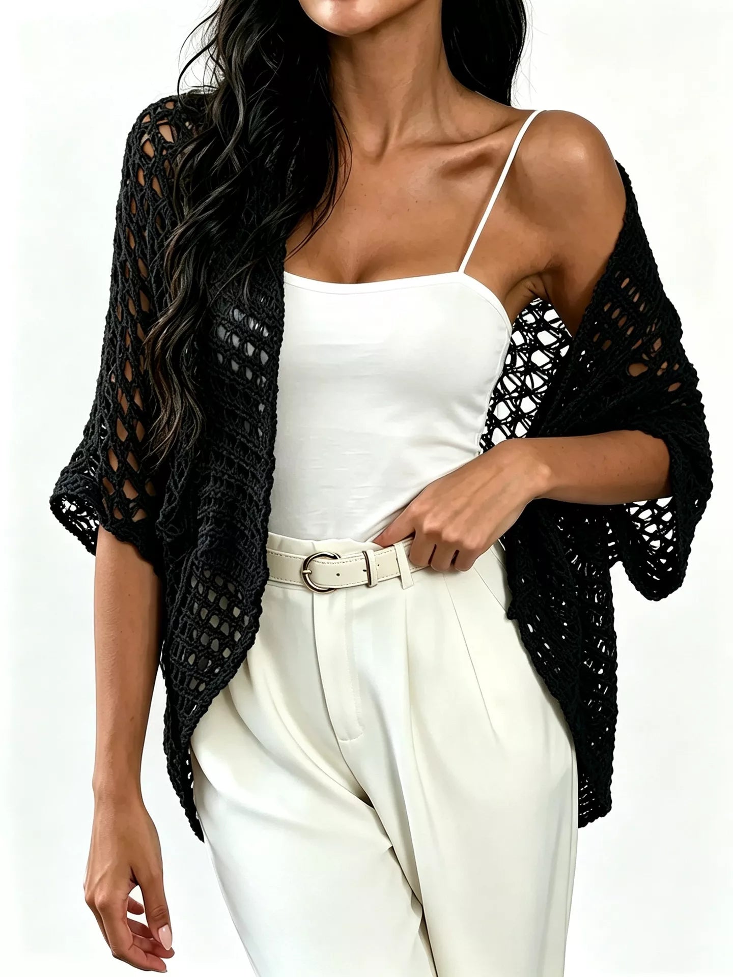 Open Front Crochet Cardigan