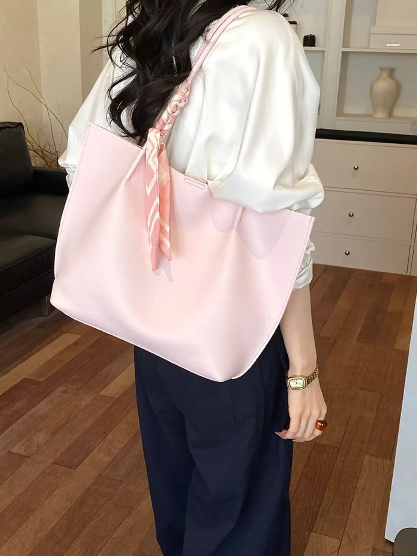 PU Leather Tote Shoulder Bag
