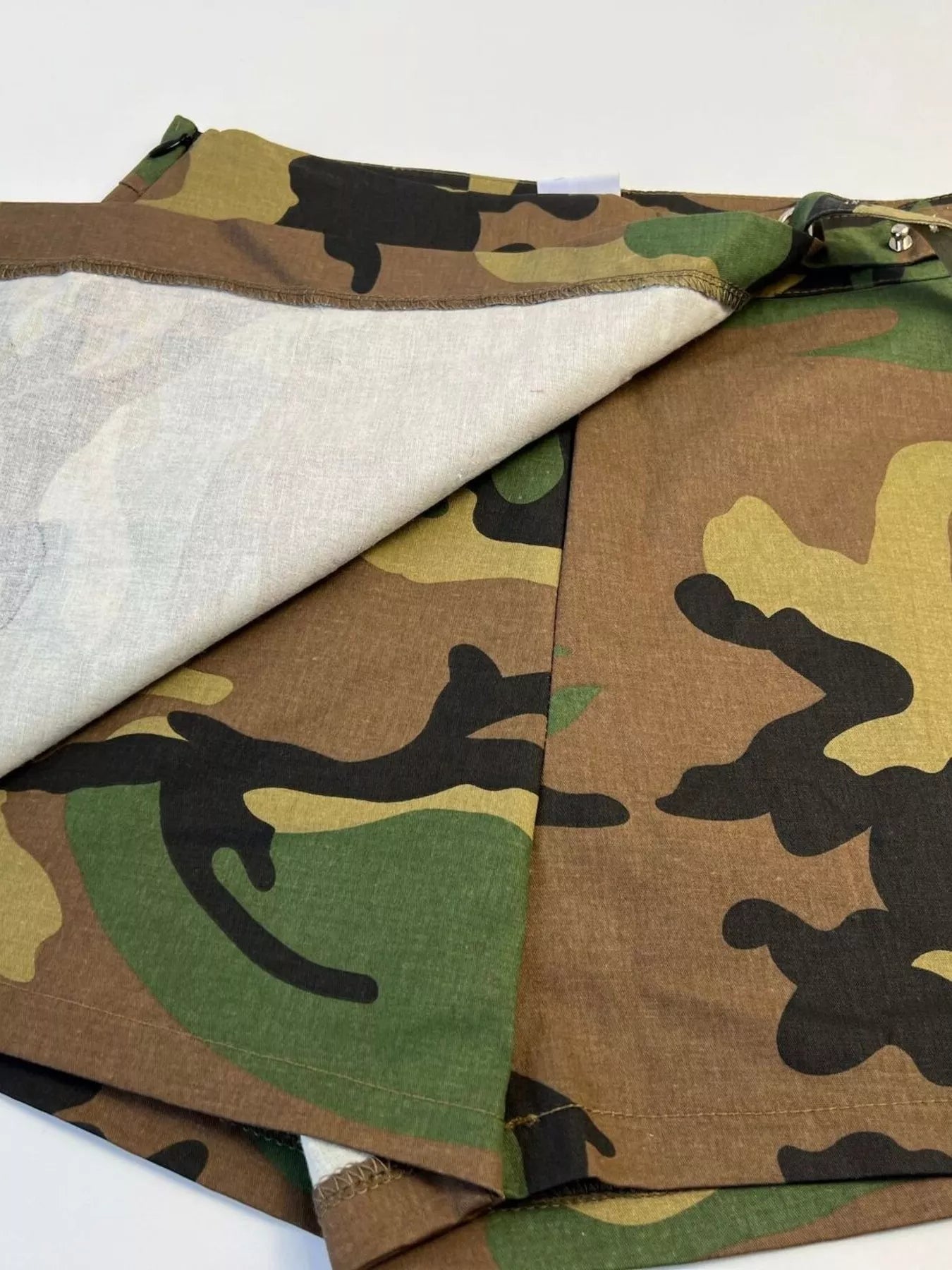 Camouflage Print Wrap Skort
