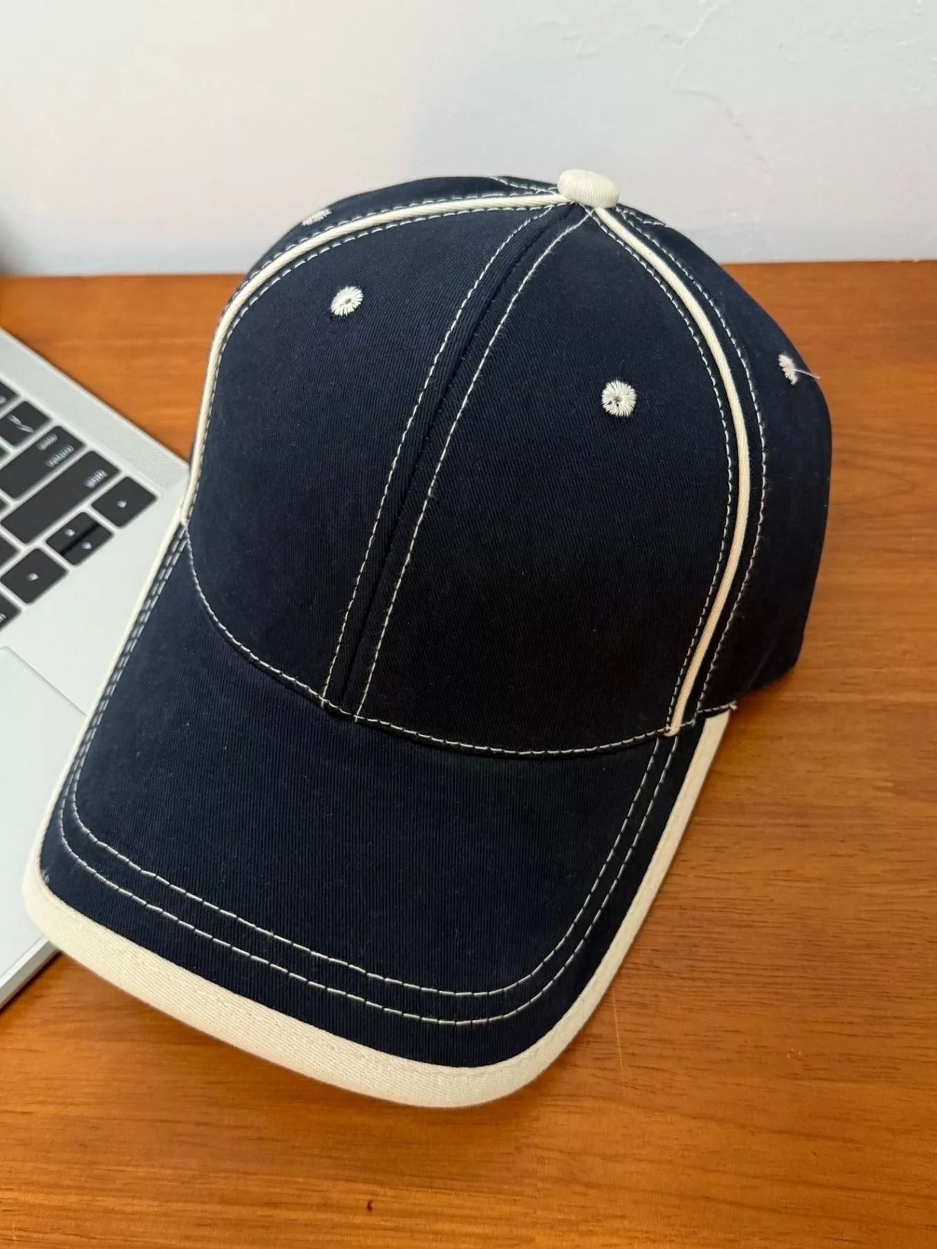 Contrast Stitch Baseball Cap