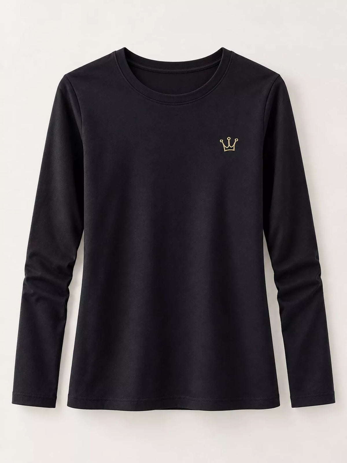 Full Size Crown Long Sleeve T-Shirt Plus Size