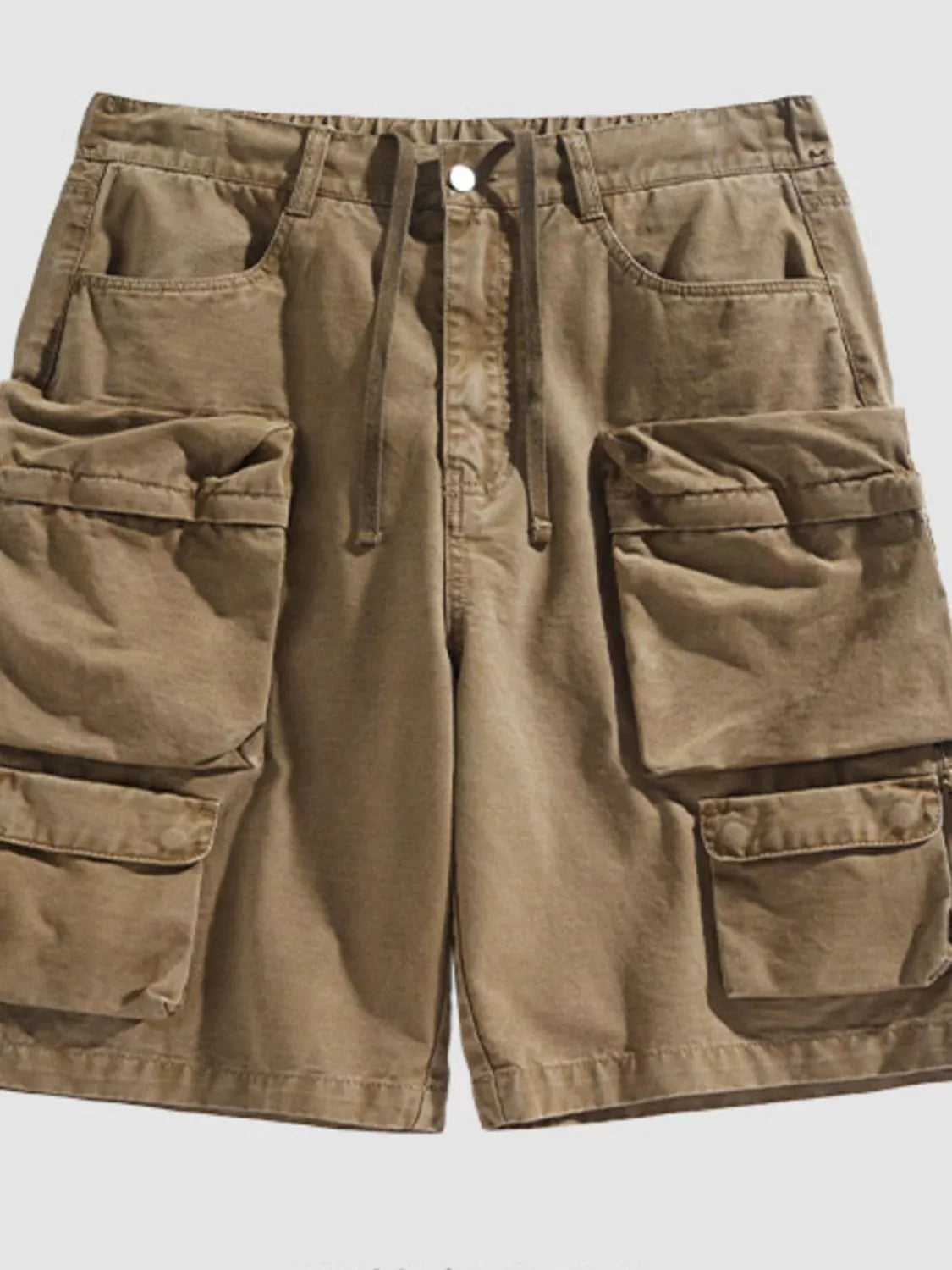 Men's Vintage Washed Multi-Pocket Cargo Shorts