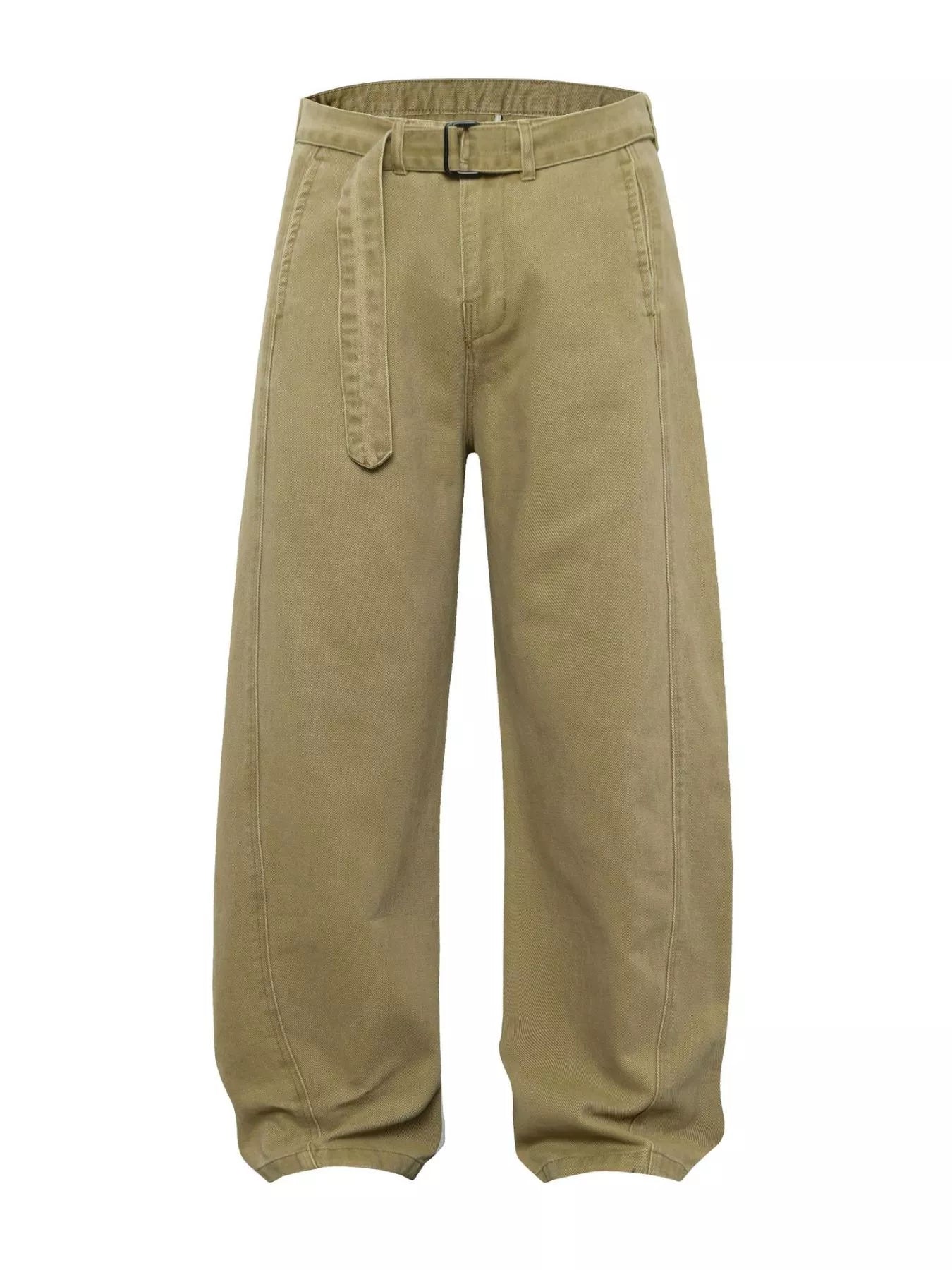 Men's Belted Wide-Leg Cargo Pants