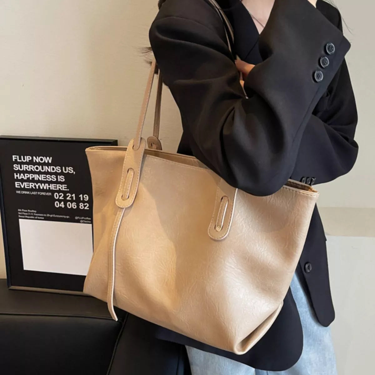 PU Leather Shoulder Bag