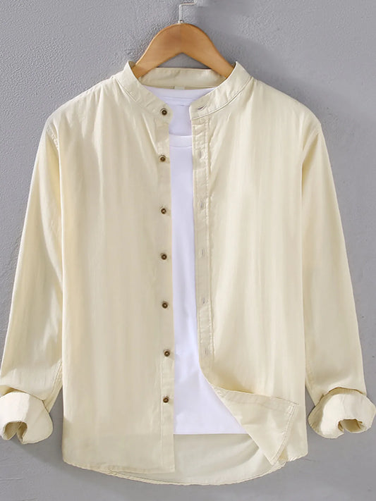Men's Plus Size Button Up Long Sleeve Shirt