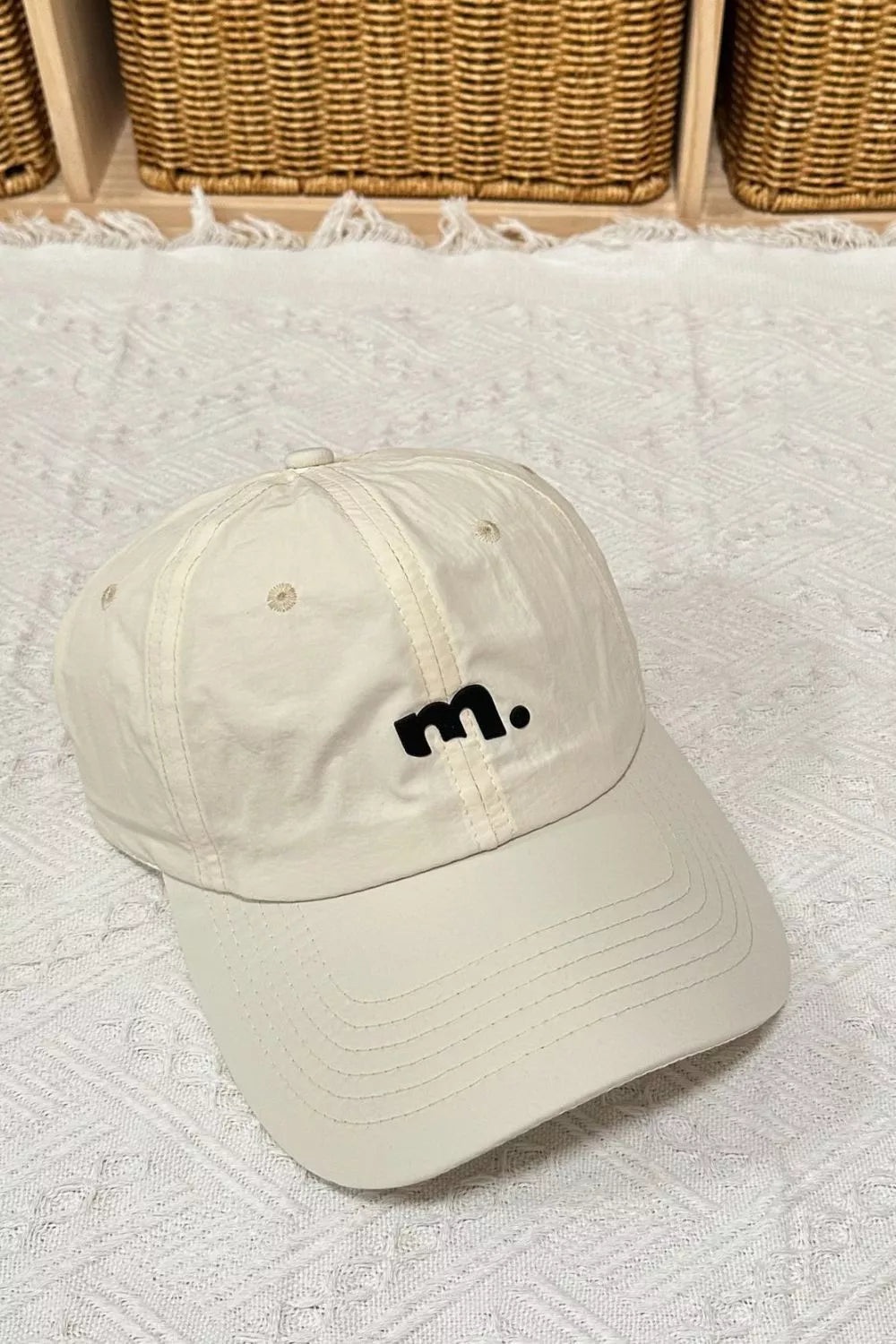 Casual Cotton Baseball Cap with Embroidered Detail