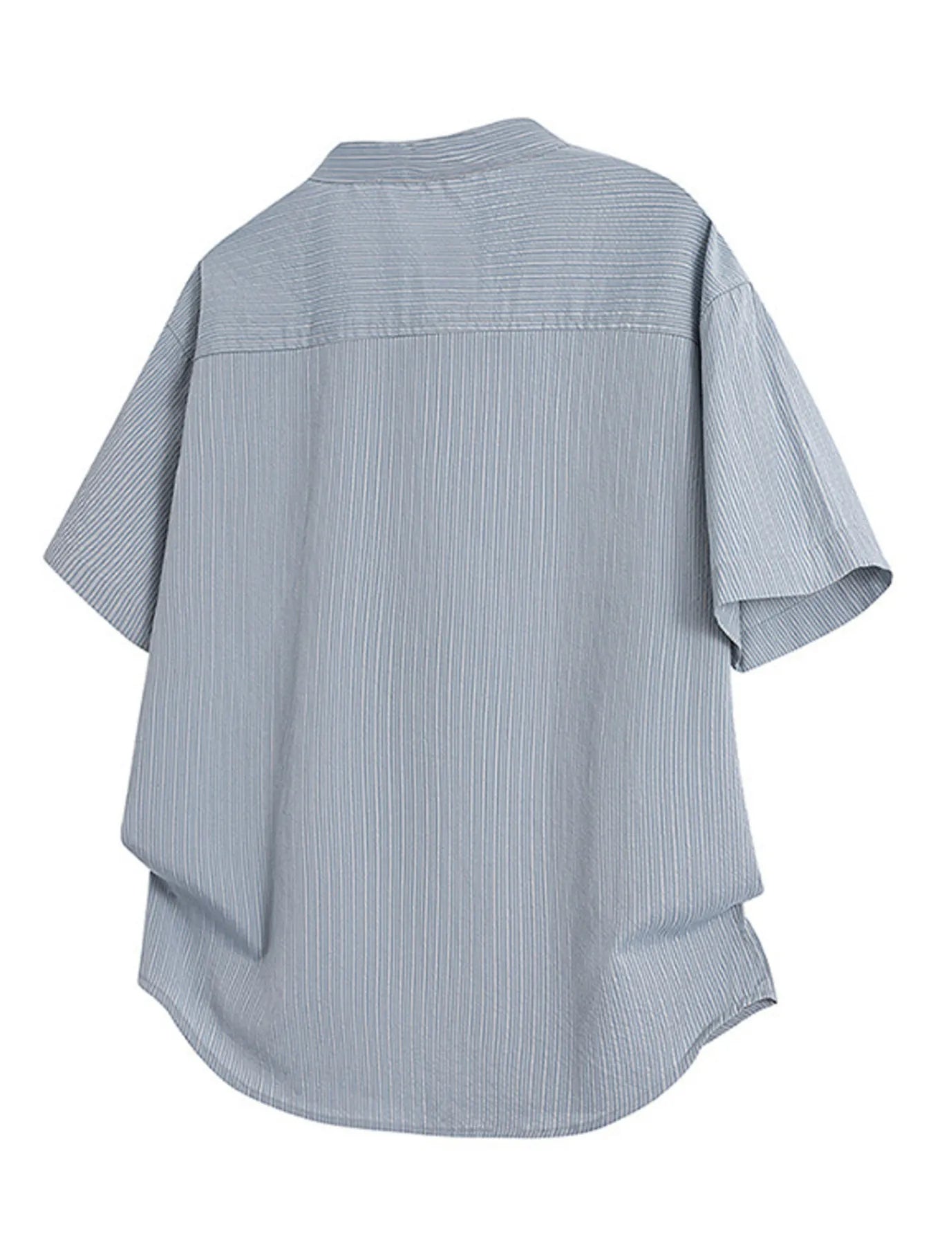 Men's Plus Size Casual Striped Button Up Shirt