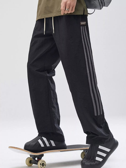 Men's Full Size Striped Wide Leg Pants Plus Size