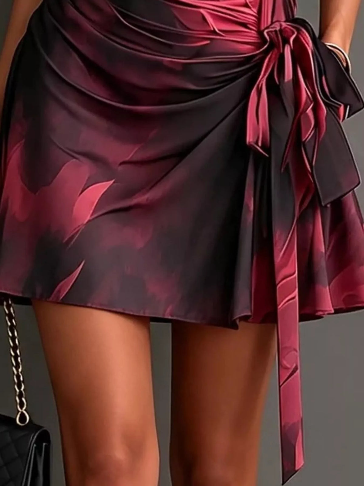 Tie Detail Surplice Dress