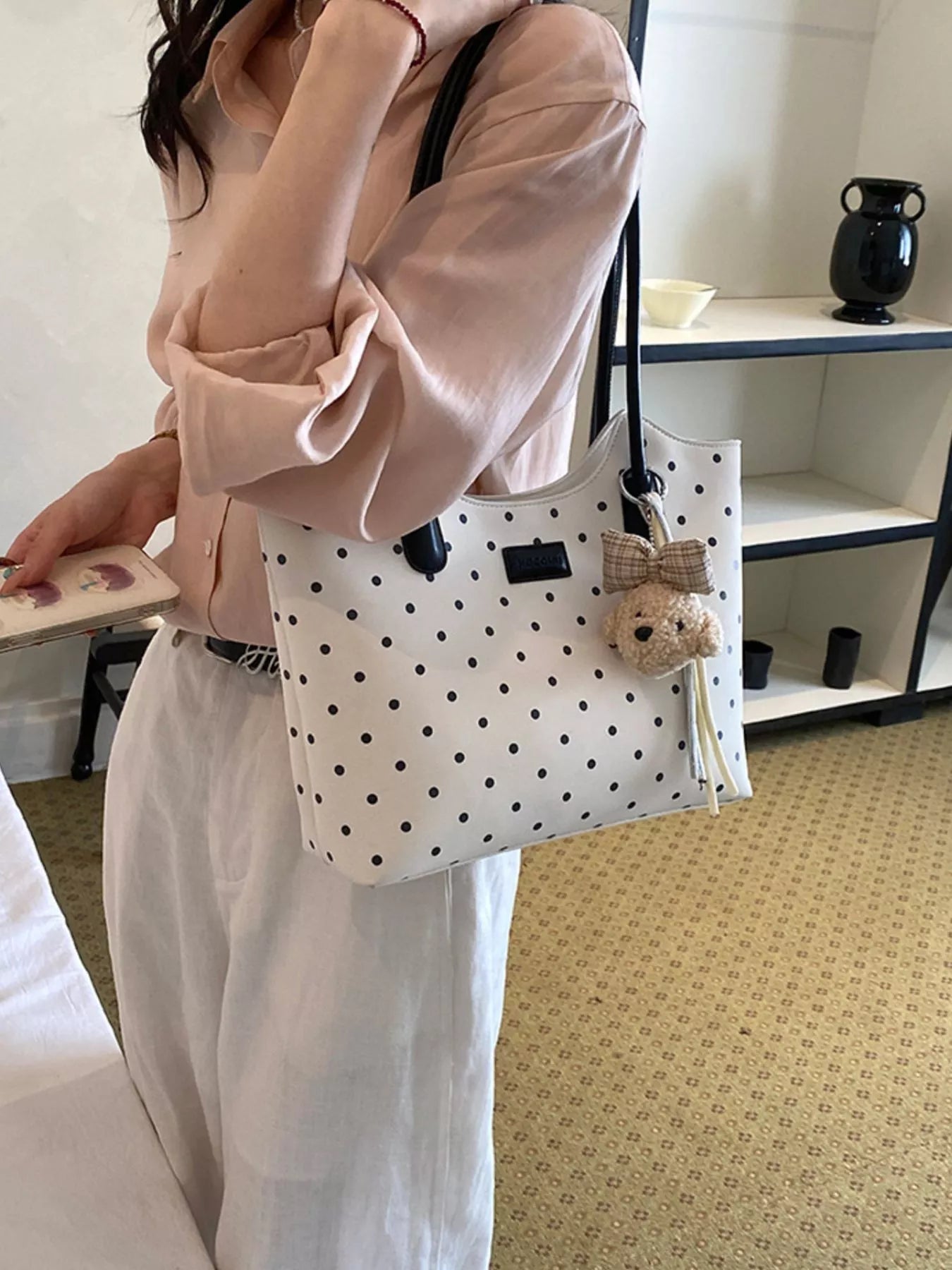 Polka Dot Shoulder Bag