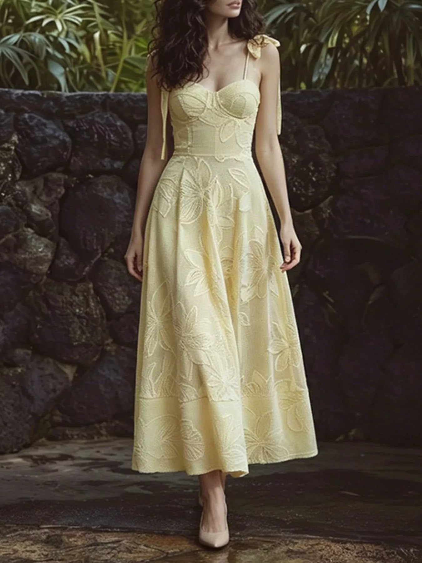 Sweetheart Neck Tie-Strap Dress