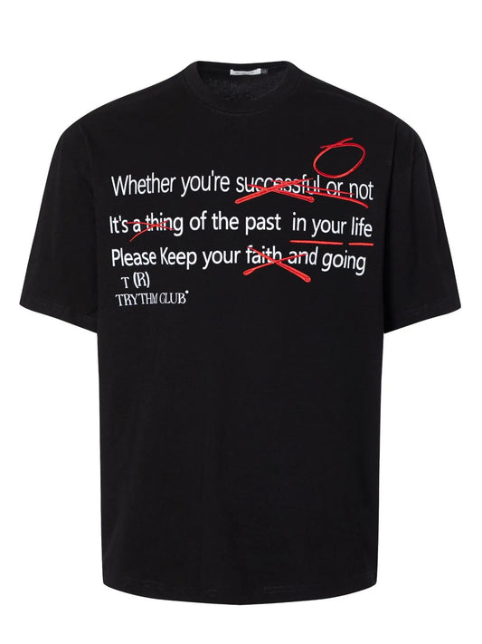 Men's Letter Graphic Round Neck Short Sleeve T-Shirt