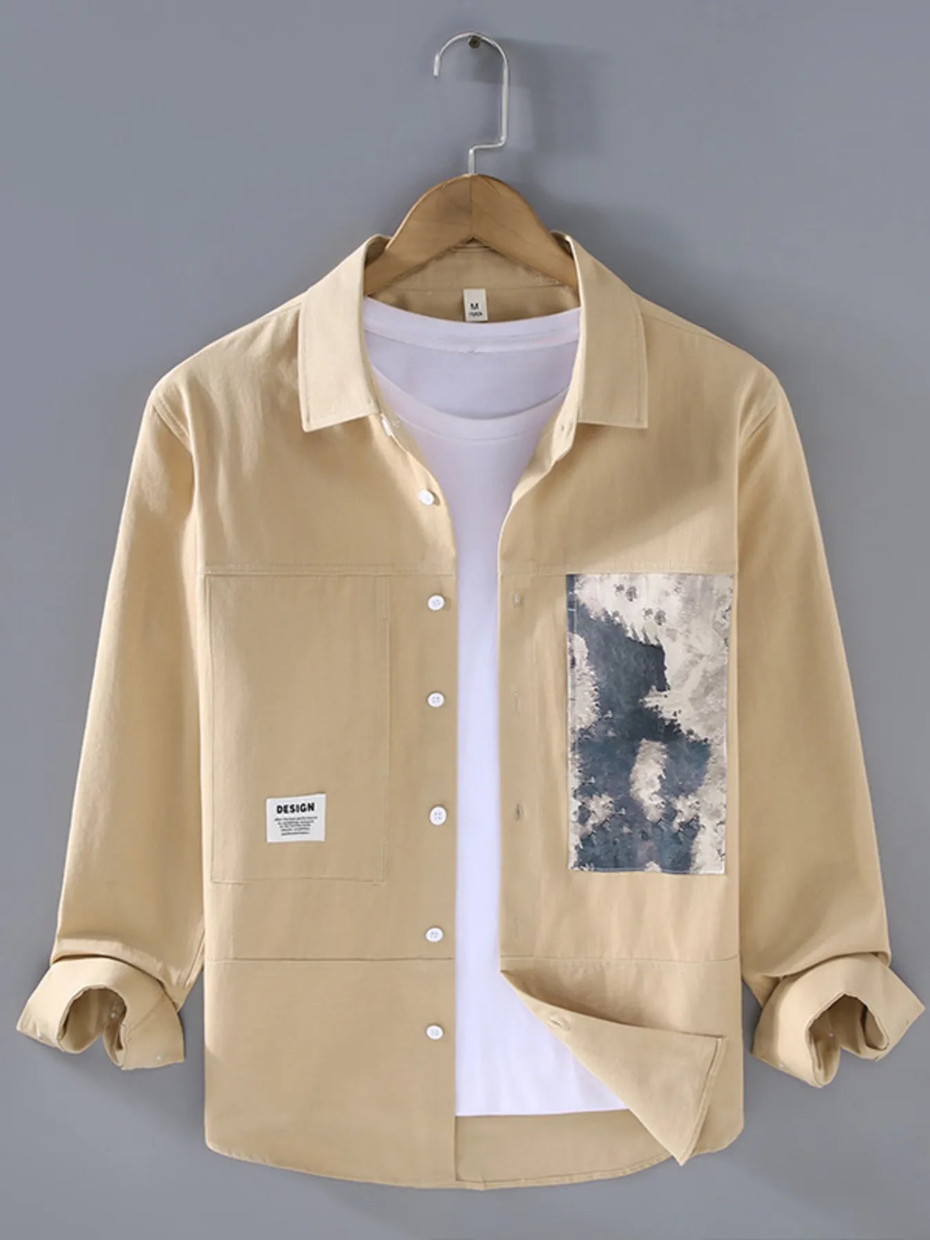 Men's Plus Size Button Up Long Sleeve Shirt