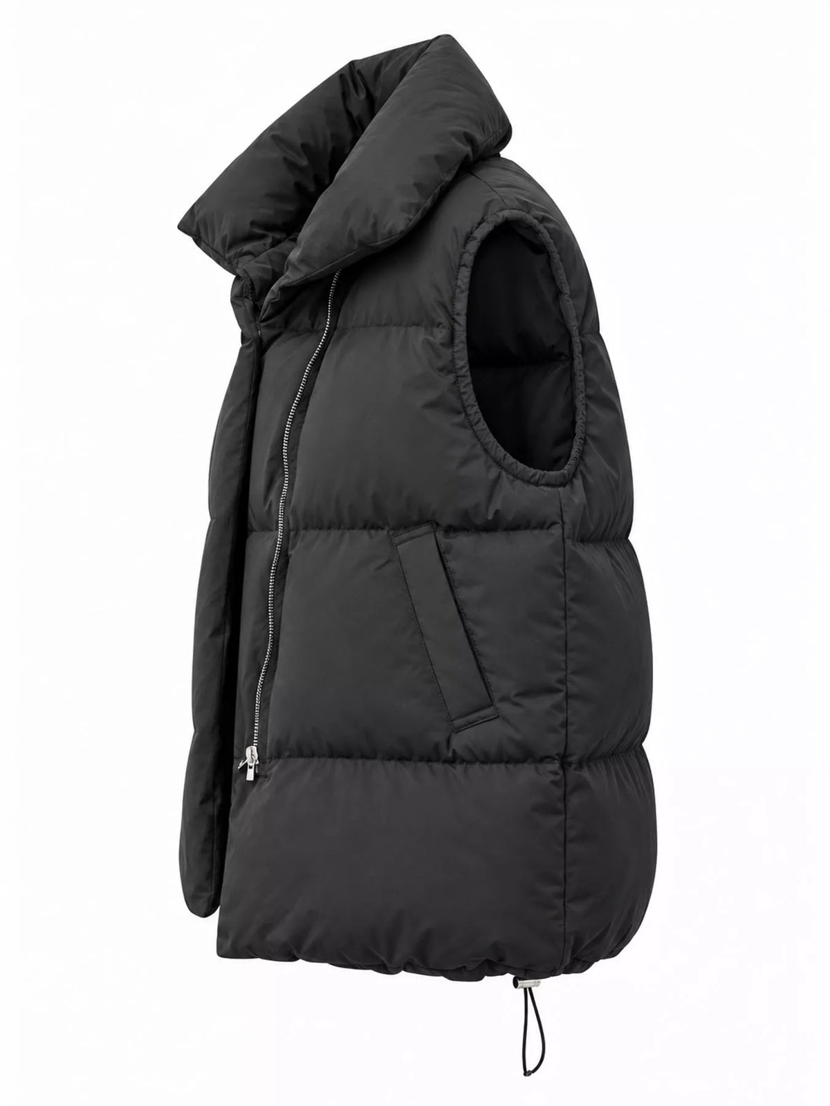 Stand-Up Collar Puffer Vest Coat