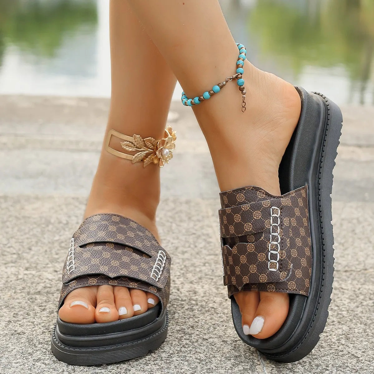 Open Toe Platform Sandals