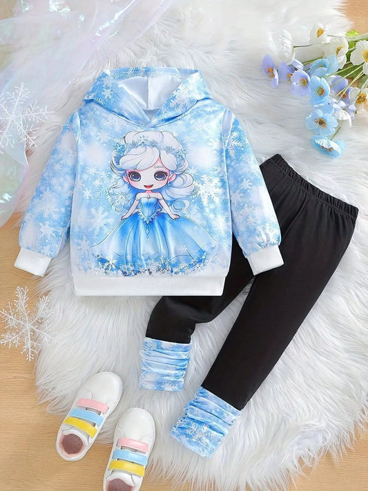 Children's Snowflake Hoodie and Leggings Set