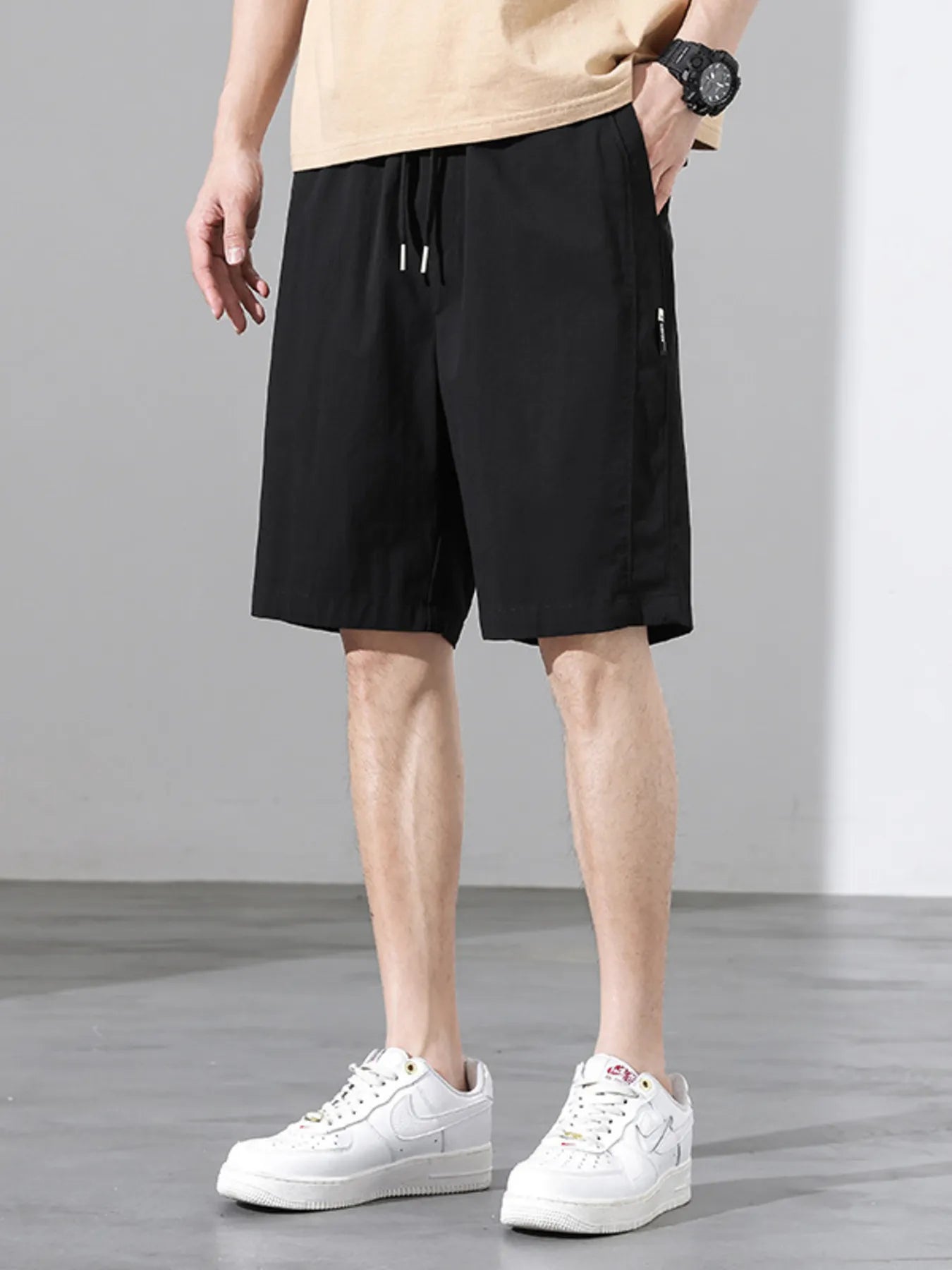 Men's Plus Size Casual Drawstring Shorts